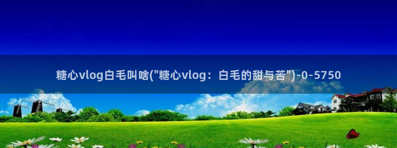 糖心vlog小橘在线：糖心vlog白毛叫啥(\